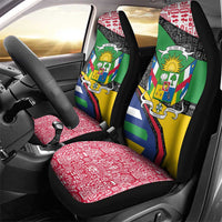 Central African Republic Car Seat Cover with Multicolor Tribal Design and National Emblem - Wonder Print Shop