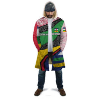 Central African Republic Cloak with Multicolor Tribal Design and National Emblem - Wonder Print Shop