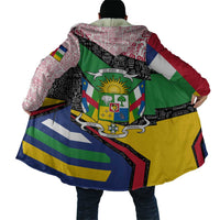 Central African Republic Cloak with Multicolor Tribal Design and National Emblem - Wonder Print Shop