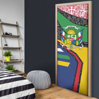 Central African Republic Door Cover with Multicolor Tribal Design and National Emblem - Wonder Print Shop