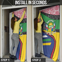 Central African Republic Door Cover with Multicolor Tribal Design and National Emblem - Wonder Print Shop