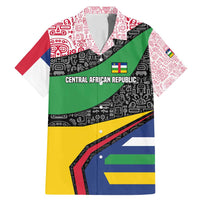 Central African Republic Family Matching Mermaid Dress and Hawaiian Shirt with Multicolor Tribal Design and National Emblem - Wonder Print Shop