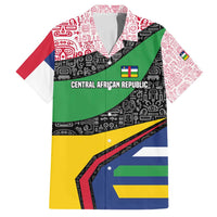 Central African Republic Family Matching Off Shoulder Short Dress and Hawaiian Shirt with Multicolor Tribal Design and National Emblem - Wonder Print Shop