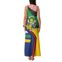 Central African Republic Family Matching Tank Maxi Dress and Hawaiian Shirt with Multicolor Tribal Design and National Emblem - Wonder Print Shop