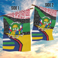 Central African Republic Garden Flag with Multicolor Tribal Design and National Emblem - Wonder Print Shop