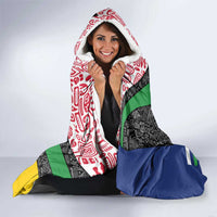 Central African Republic Hooded Blanket with Multicolor Tribal Design and National Emblem - Wonder Print Shop