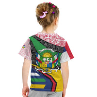 Central African Republic Kid T Shirt with Multicolor Tribal Design and National Emblem - Wonder Print Shop