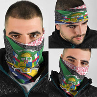 Central African Republic Neck Gaiter with Multicolor Tribal Design and National Emblem - Wonder Print Shop