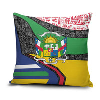 Central African Republic Pillow Cover with Multicolor Tribal Design and National Emblem - Wonder Print Shop