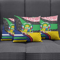 Central African Republic Pillow Cover with Multicolor Tribal Design and National Emblem - Wonder Print Shop