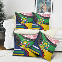 Central African Republic Pillow Cover with Multicolor Tribal Design and National Emblem - Wonder Print Shop