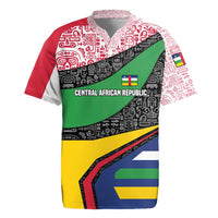 Central African Republic Rugby Jersey with Multicolor Tribal Design and National Emblem - Wonder Print Shop