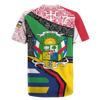 Central African Republic Rugby Jersey with Multicolor Tribal Design and National Emblem - Wonder Print Shop