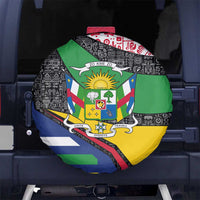 Central African Republic Spare Tire Cover with Multicolor Tribal Design and National Emblem - Wonder Print Shop