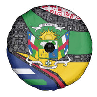 Central African Republic Spare Tire Cover with Multicolor Tribal Design and National Emblem - Wonder Print Shop