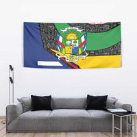 Central African Republic Tapestry with Multicolor Tribal Design and National Emblem - Wonder Print Shop
