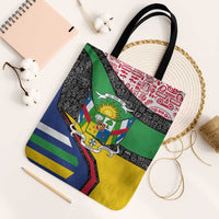 Central African Republic Tote Bag with Multicolor Tribal Design and National Emblem - Wonder Print Shop