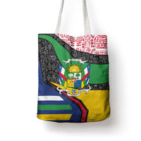 Central African Republic Tote Bag with Multicolor Tribal Design and National Emblem - Wonder Print Shop