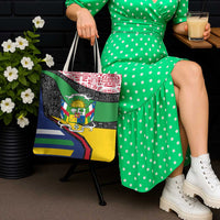 Central African Republic Tote Bag with Multicolor Tribal Design and National Emblem - Wonder Print Shop