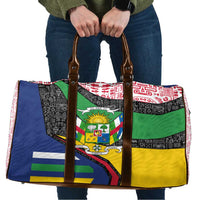 Central African Republic Travel Bag with Multicolor Tribal Design and National Emblem - Wonder Print Shop
