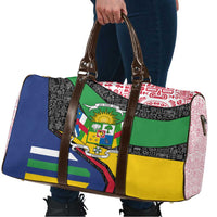 Central African Republic Travel Bag with Multicolor Tribal Design and National Emblem - Wonder Print Shop