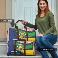 Central African Republic Travel Bag with Multicolor Tribal Design and National Emblem - Wonder Print Shop