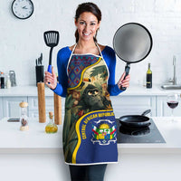 Central African Republic Apron with Jungle Animal Design and National Emblem Pattern - Wonder Print Shop