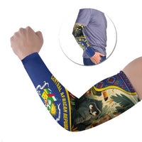 Central African Republic Arm Sleeves with Jungle Animal Design and National Emblem Pattern - Wonder Print Shop