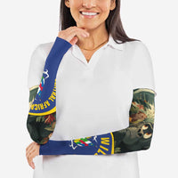 Central African Republic Arm Sleeves with Jungle Animal Design and National Emblem Pattern - Wonder Print Shop