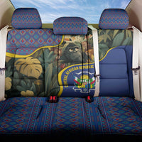 Central African Republic Back Car Seat Cover with Jungle Animal Design and National Emblem Pattern - Wonder Print Shop