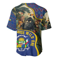 Central African Republic Baseball Jersey with Jungle Animal Design and National Emblem Pattern - Wonder Print Shop