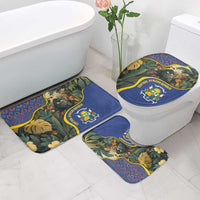 Central African Republic Bathroom Set with Jungle Animal Design and National Emblem Pattern - Wonder Print Shop
