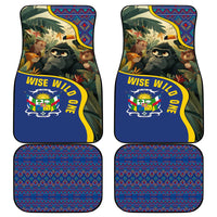 Central African Republic Car Mats with Jungle Animal Design and National Emblem Pattern - Wonder Print Shop