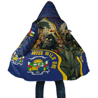 Central African Republic Cloak with Jungle Animal Design and National Emblem Pattern - Wonder Print Shop