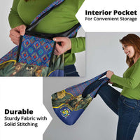 Central African Republic Grocery Bag with Jungle Animal Design and National Emblem Pattern - Wonder Print Shop