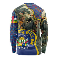 Central African Republic Long Sleeve Shirt with Jungle Animal Design and National Emblem Pattern - Wonder Print Shop