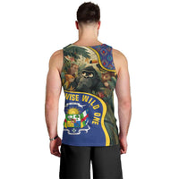 Central African Republic Men Tank Top with Jungle Animal Design and National Emblem Pattern - Wonder Print Shop