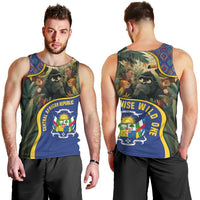 Central African Republic Men Tank Top with Jungle Animal Design and National Emblem Pattern - Wonder Print Shop