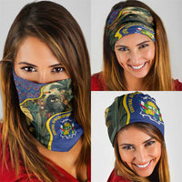 Central African Republic Neck Gaiter with Jungle Animal Design and National Emblem Pattern - Wonder Print Shop