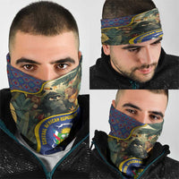 Central African Republic Neck Gaiter with Jungle Animal Design and National Emblem Pattern - Wonder Print Shop