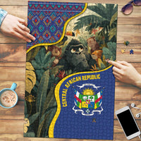 Central African Republic Puzzle with Jungle Animal Design and National Emblem Pattern - Wonder Print Shop