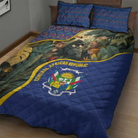 Central African Republic Quilt Bed Set with Jungle Animal Design and National Emblem Pattern - Wonder Print Shop