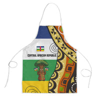 Central African Republic Apron with Cartoon Baobab Design and Flag Pattern - Wonder Print Shop
