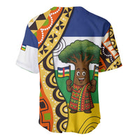 Central African Republic Baseball Jersey with Cartoon Baobab Design and Flag Pattern - Wonder Print Shop
