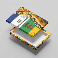 Central African Republic Canvas Wall Art with Cartoon Baobab Design and Flag Pattern - Wonder Print Shop