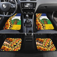 Central African Republic Car Mats with Cartoon Baobab Design and Flag Pattern - Wonder Print Shop