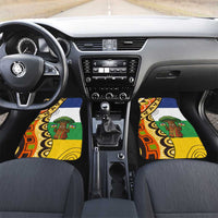 Central African Republic Car Mats with Cartoon Baobab Design and Flag Pattern - Wonder Print Shop