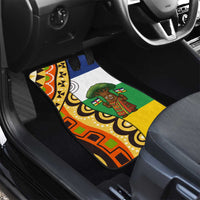 Central African Republic Car Mats with Cartoon Baobab Design and Flag Pattern - Wonder Print Shop