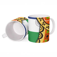 Central African Republic Ceramic Mug with Cartoon Baobab Design and Flag Pattern - Wonder Print Shop