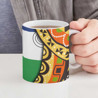 Central African Republic Ceramic Mug with Cartoon Baobab Design and Flag Pattern - Wonder Print Shop